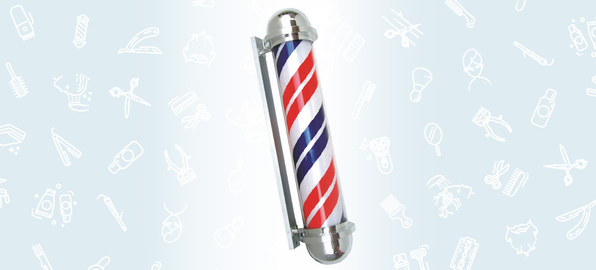 słupek barberski - barber pole w twoim barber shopie